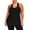 Black, variant on Women's Plus Tank Top Scoop Neck Racerback Sleeveless Stretch Lightweight Shirt 3XL