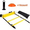 thumbnail image 1 of Cones Speed Agility Training Ladder Kit  12 Adjustable Flat Rungs and 10 Cones Orange Yellow for Fo, 1 of 8