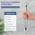 thumbnail image 4 of 2 Pack 12 Inch Shower Grab Bar,Stainless Steel Shower Handle, Grab Bars for Bathtubs and Showers,Shower Handles for Elderly, Handicap, Injury, Senior Assist Bath Handle, 4 of 8