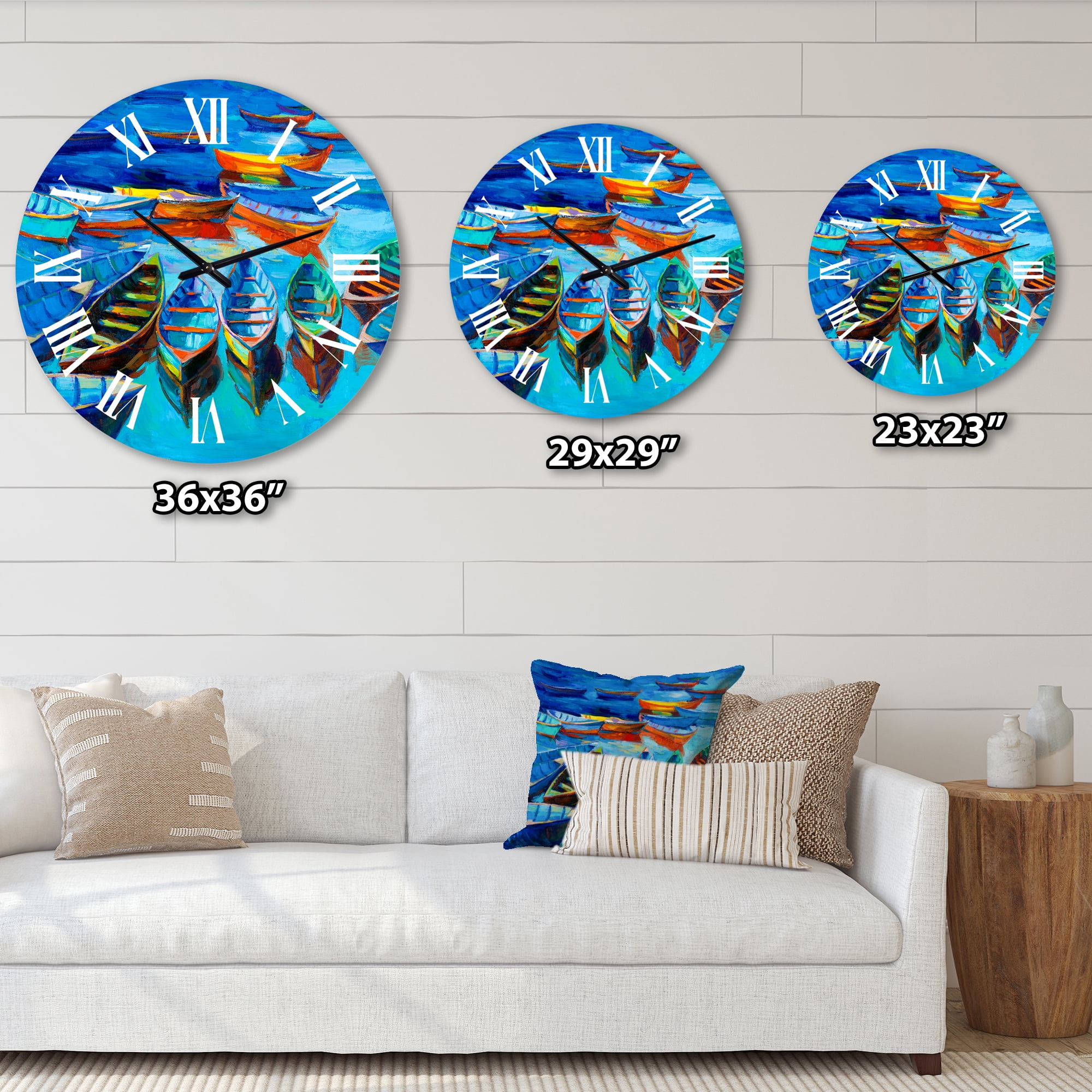 Designart 1 in Coastal Wall Clock