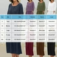 thumbnail image 3 of HaiMao Womens Cotton Linen Midi Dress Casual Loose Petite Solid A-line Dress Flowy Summer Beach Vacation Dress Coffee M(M), 3 of 8