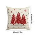 thumbnail image 3 of Puntoco Funda de almohada navideña Funda de almohada de invierno para dormitorio Funda de almohada con estampado navideño Decoración navideña Regalo navideño Funda de almohada roja, 3 of 6