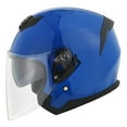thumbnail image 5 of 1Storm Motorcycle Open Face Helmet Scooter Classical Knight Bike Dual Lens/Sun Visor + Motorcycle Bluetooth Headset: HJK526 Glossy Blue, 5 of 6