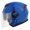 Glossy Blue, variant on 1STORM MOTORCYCLE OPEN FACE HELMET SCOOTER CLASSICAL KNIGHT BIKE DUAL LENS/SUN VISOR HJK526 Matt Black