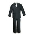 thumbnail image 4 of Toddler Kid Child Teen Boys Black Formal Wedding Party Suit Set Tuxedo Suit S-20, 4 of 7