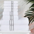 thumbnail image 2 of Superior Turkish Cotton Ultra-Plush 8-Piece Charcoal Towel Set, 2 of 4