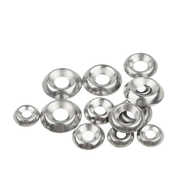 20Pcs 304 Stainless Steel Gaskets Standard Metric ConcaveConvex Gasket BowlShaped Hollow Decorative Washers(M3 x 11 x 2.5mm), Silver