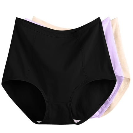 ATOYSOY Women s Shapewear Control Briefs for Ladies Plus Size Hip Lifting Cotton Panties  3 Pack Clearance Stretchy Solid Panty Comfy Underpants Multipack Black XXXXXL