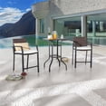 thumbnail image 4 of Patio Festival Metal 3-Piece Outdoor Dining Set in Black & Beige Finish, 4 of 8