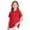 Red #023, variant on Girls Breathable Polo Shirt Kids Short Sleeve School Uniform Golf Shirt Casual Quick Dry Three-Button Polo Shirt 120