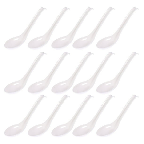 15pcs Melamine Long Handle Plastic Spoon Small Soup Spoon Cooking Utensils for Home Restaurant