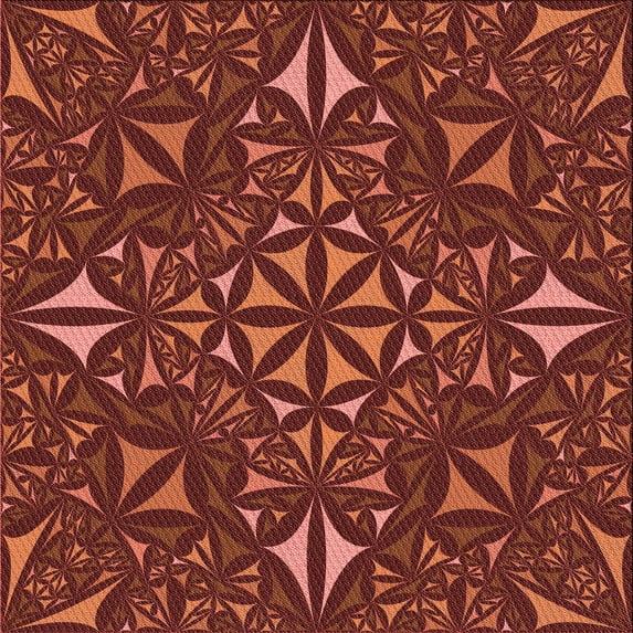 Ahgly Company Indoor Square Patterned Grapefruit Red Area Rugs, 4' Square