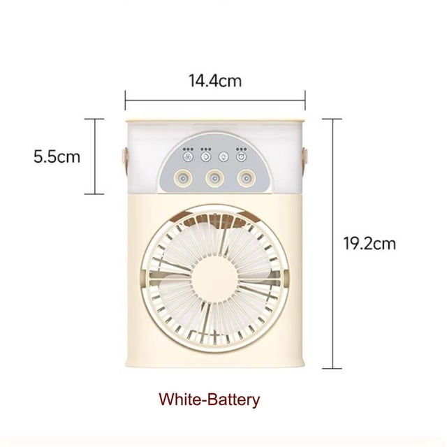 Kmonabie 3 In 1 Portable Air Conditioner Mini Air Cooler USB Small Air Conditioner, 3 Hole Spray Fan Multi Function Portable Household Air Conditioner Air Cooler Air Humidifier