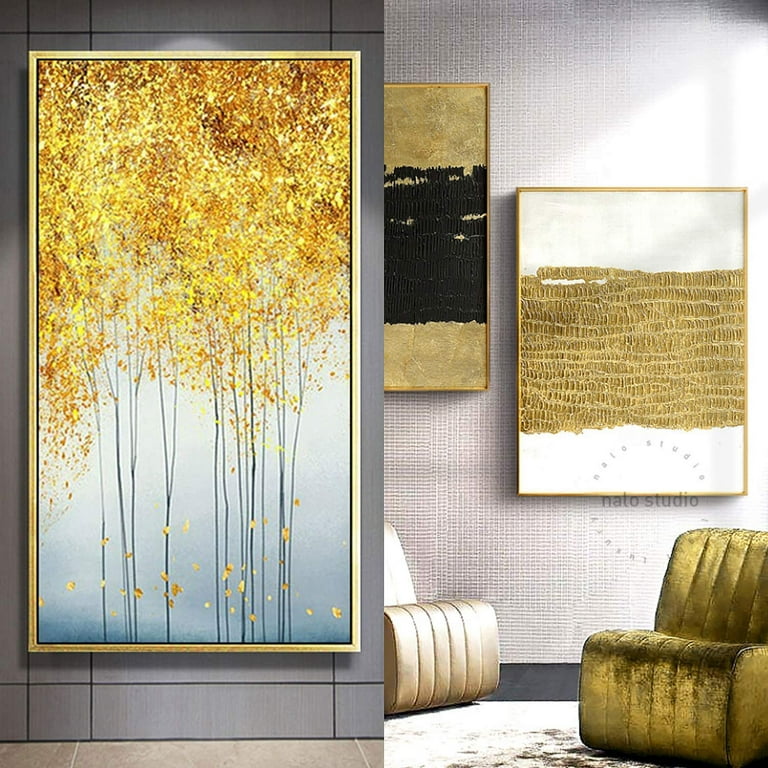 Gold Leaf Painting Gold Leaf Abstract Painting Gold Foil Painting