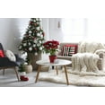 thumbnail image 3 of 26" x 26" Simply Daisy Christmas Stripes Polyester Accent Pillow, Forest Green Qty 1, 3 of 3