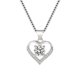 thumbnail image 2 of Collar de pareja con forma de corazón hueco de melocotón, regalo de joyería para el Día de San Valentín, collar de proyección, 2 of 2
