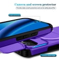 thumbnail image 3 of For Google Pixel 10a 6.3" With Invisible Fold Holder Stand, Magnetic Wireless Charging,Sliding Camera Casing,Shockproof Dropproof Tough Rugged Protective Case Cover,Purple,For Pixel 10a, 3 of 8
