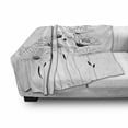 thumbnail image 3 of Daisy Soft Flannel Fleece Throw Blanket, Sketch Style Composition of Flowers and Butterfly Monochrome Flora and Fauna, Cozy Plush for Indoor and Outdoor Use, 50" x 70", Black and White, by Ambesonne, 3 of 6
