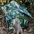 thumbnail image 2 of YATLTE Cat Houses for Outdoor Cats, with Waterproof Canvas Roof, Thickened Cold-Proof Nest Kitty Shelter, Cat Dog Tent Cabin for Small Pet Indoor Outdo, Stray Cats Shelter, 2 of 6