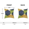 thumbnail image 5 of Navy Blue Summer Outdoor Pillow Covers 18x18 Inch Set of 2 Mustard Yellow Green Dahlia Floral Decor Throw Pillows Modern Geometry Flower Decorative Cushion Cases for Sofa Couch Bed Decorations, 5 of 6