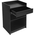 thumbnail image 6 of Wood Podium Stand Lectern, Hostess Stand with Drawer Pulpit with Storage, Wood Office Presentation Stand Load Capacity 110.23lbs for Restaurants,Churches,Seminars and Schools (Black), 6 of 18