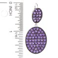 thumbnail image 2 of Rhodium Over Sterling Silver 7.8ctw African Amethyst Drop Earrings 1.8'L, 2 of 2