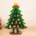 thumbnail image 2 of Abbracc Christmas Tree Decor Display Props 3D Lightweight Creative Wooden for Windowsill Big Grid Green, 2 of 8