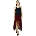 thumbnail image 5 of Bimba Women Asymmetrical Georgette Skirt Half lined High Low Sheer Skirt, 5 of 5