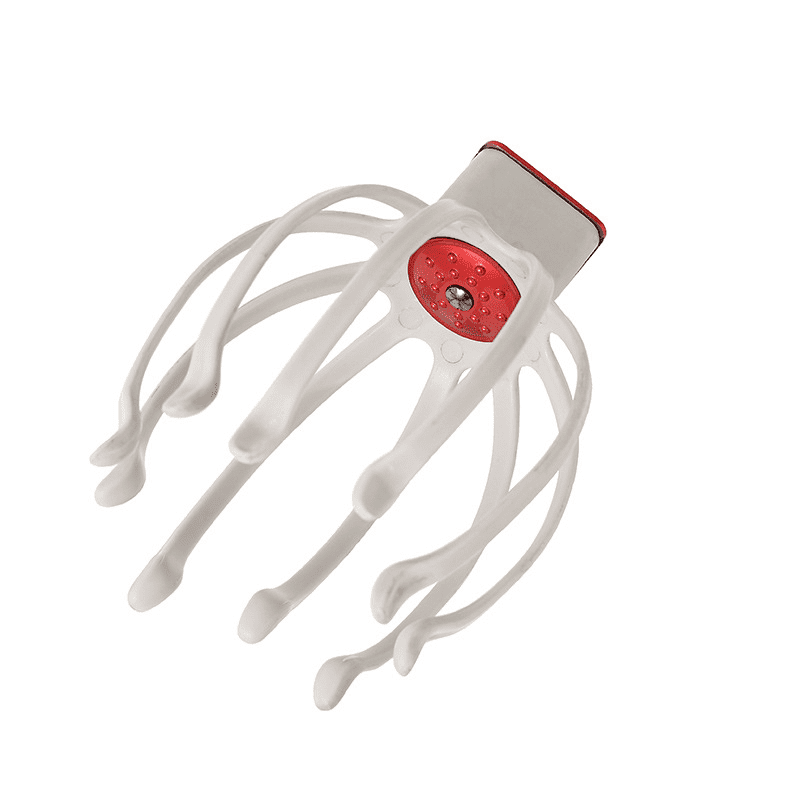 Electric Octopus Scalp Massager, Automatic Multi-Dimensional Vibration Head Massager for Relaxation & Tension Relief（white）