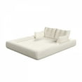 thumbnail image 3 of Human Dog Bed, Lazy Sofa Couch, 78.7" Multi-Functional Foldable Sofa Bed, 3-in-1 Teddy Fabric Foam-Filled Sleeper Sofa Bed for Living Room,Guest Bed,Playroom,Beige, 3 of 25