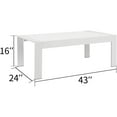 thumbnail image 5 of Superjoe Outside Patio Aluminum Coffee Table, Outdoor End Table with Aluminum Frame, Modern All-Weather Metal Rectangle Table Garden Furniture, White, 5 of 8