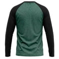 thumbnail image 6 of ZACPNCV Men Raglan Long Sleeve T-Shirts Crew Neck Color Block Contrast Slim Fit Casual Basic Tee Shirts Mens Soft Sports Pullover Tops Olive Green, 6 of 6