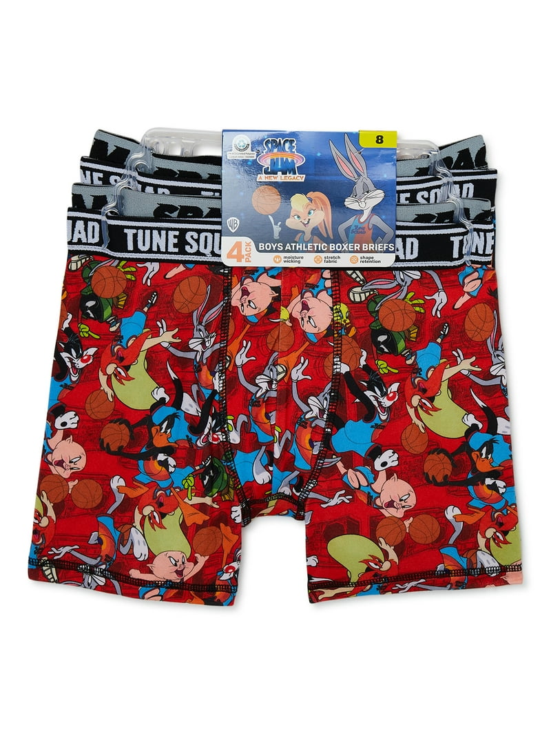 JJ BOYS　2冊 Warner Brothers Boys Space Jam Boxer Briefs, 4-Pack, Sizes 4