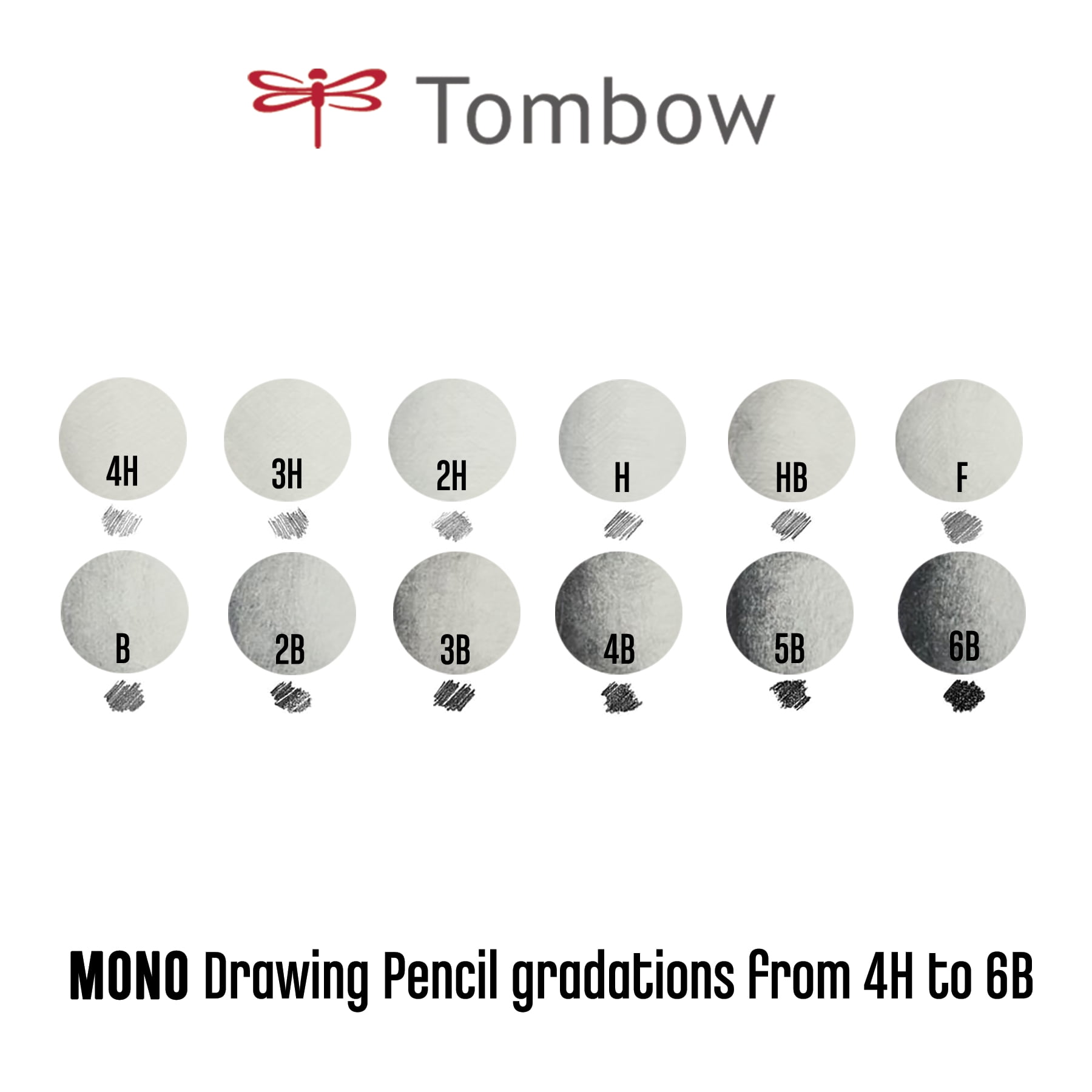 Tombow Mono 60012 Drawing Pencils Pencil 2B Soft - 6 Each
