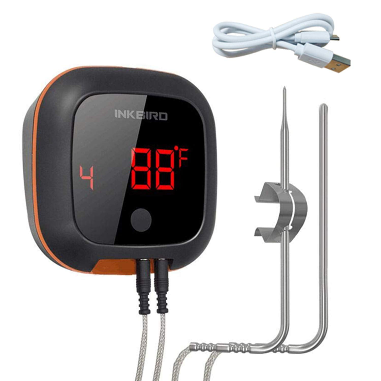 Bluetooth BBQ Meat Thermometer Grill Barbecue Temperature Gauge Inkbird  IBT-2X 714485014048