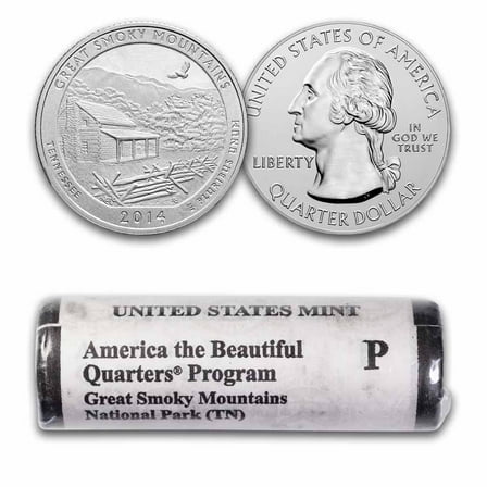 2014-P ATB Quarter Great Smoky Mountains National 40-Coin Roll BU