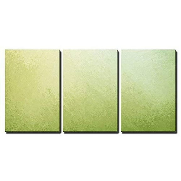 wall26 - 3 Piece Canvas Wall Art - Classy Light Green Background with Pale White Center Spot and Darker Green Grunge Design - Modern Home Art Stretched and Framed Ready to Hang - 16"x24"x3