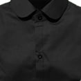 thumbnail image 3 of Chemise à Col Faux avant Solide pour Femmes, Blouse en Coton, 3 of 3