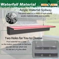 thumbnail image 4 of LONGRUN 35.4" Acrylic Waterfall Spillway with Multi-Color LED Lights, Outdoor Water Fountain Kit for Koi Pond, Garden & Patio Decor, 4 of 8