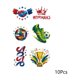 thumbnail image 2 of Tatuajes temporales para el día del partido de fútbol: pegatinas impermeables para la cara y el cuerpo para aficionados al deporte, decoraciones para animar a niños y adultos en fiestas en e, 2 of 6