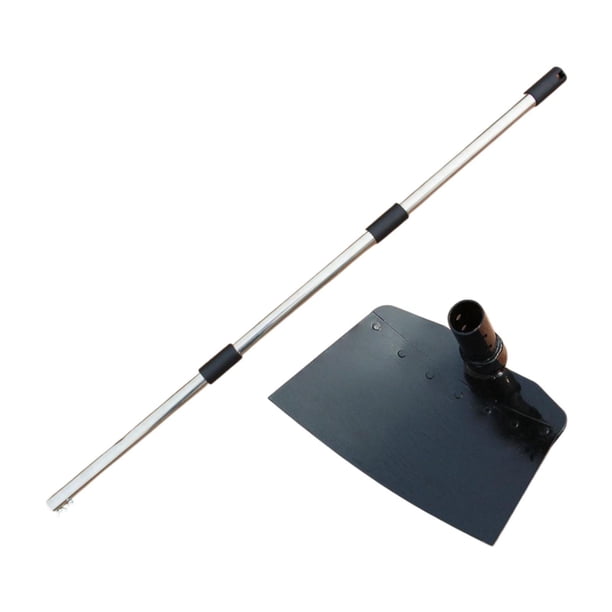 Azada de jardín ajustable de acero inoxidable, azada telescópica para desherbar 25cmx16cm