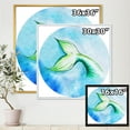 thumbnail image 4 of Designart 'Mermaid Green Fish Tail' Nautical & Coastal Framed Canvas Wall Art Print, 4 of 5