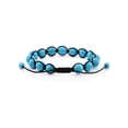 thumbnail image 3 of West Coast Jewelry Men's Turquoise Stone Bead Adjustable Bracelet (10mm), 3 of 4