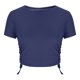 thumbnail image 5 of Tops de Trabajo de las Mujeres, Nueva Camiseta Casual de Cuello Redondo de Manga Corta con Cordón de Color Sólido para Diario Y Viajes, 5 of 9