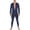 Navy, variant on cllios Men's Onesie Pajamas Long Sleeve One Piece Solid Button Down Jumpsuit Romper Sleepwear