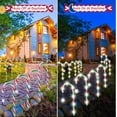 Candy Cane Lights Outdoor Pathway Christmas Decorations, 12 Pack Green