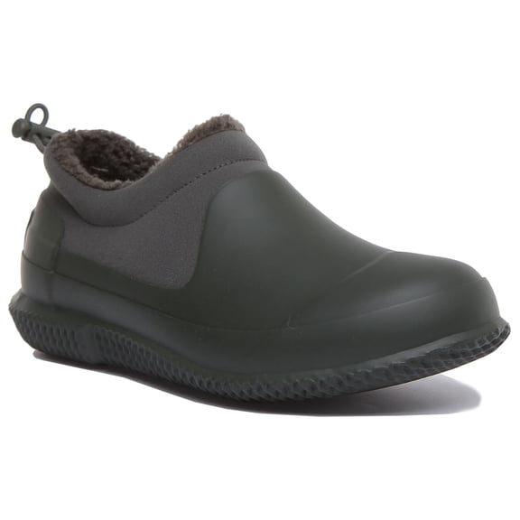 Hunter Original Women’s Low Top Insulated Sherpa Shoes In Olive Size 5