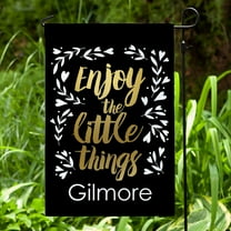 Enjoy the Little Things Personalized Garden Flag