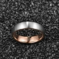 thumbnail image 4 of Men /Women 6mm Tungsten Engagement Ring Rose Gold Two Tone Brushed Finish Tungsten Carbide Wedding Band Ring Comfort Fit Size 7-12, 4 of 4