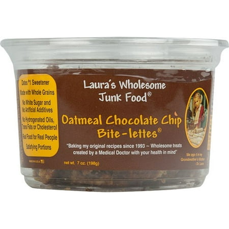 Laura's Wholesome Junk Food Bite-Lettes Oatmeal Chocolate Chip 7 (Best Vegan Oatmeal Cookies)
